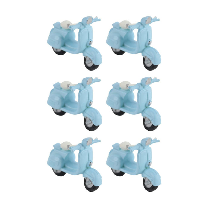 Miniature Blue Scooter (set of 6) Garden Miniatures| Garden tray garden figurine