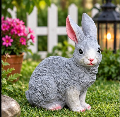 ( Set of 2)  Resin garden decor Sitting and Standing Rabbits & Single Sitting & Standing Bunny