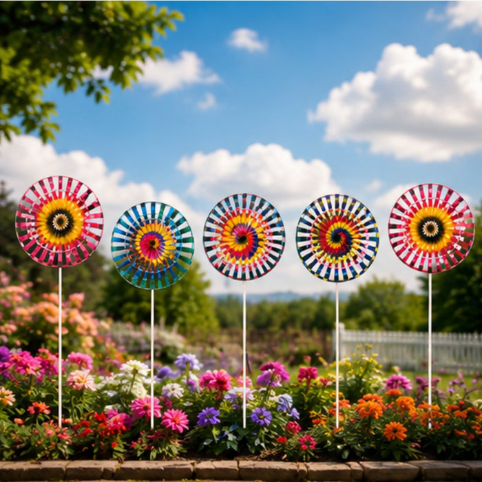 5 Pc Colorful Garden Windmill Decorative Pinwheel |