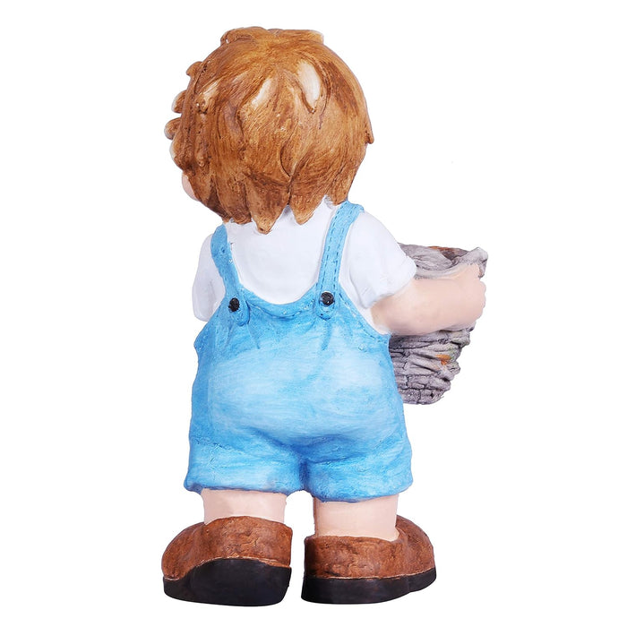Boy with Pot (Standing) Planter, planters for Garden pots and planters, Home Decor, Garden Decor, Garden pots for Balcony Decoration, Kids Room, Gift