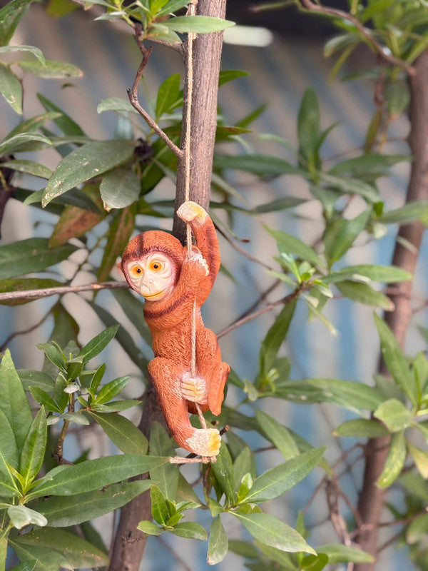 Adorable Mini Hanging Monkey Garden Statue