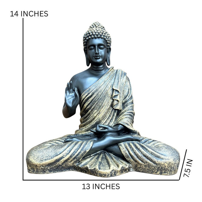 Resin Meditating Buddha Figurine