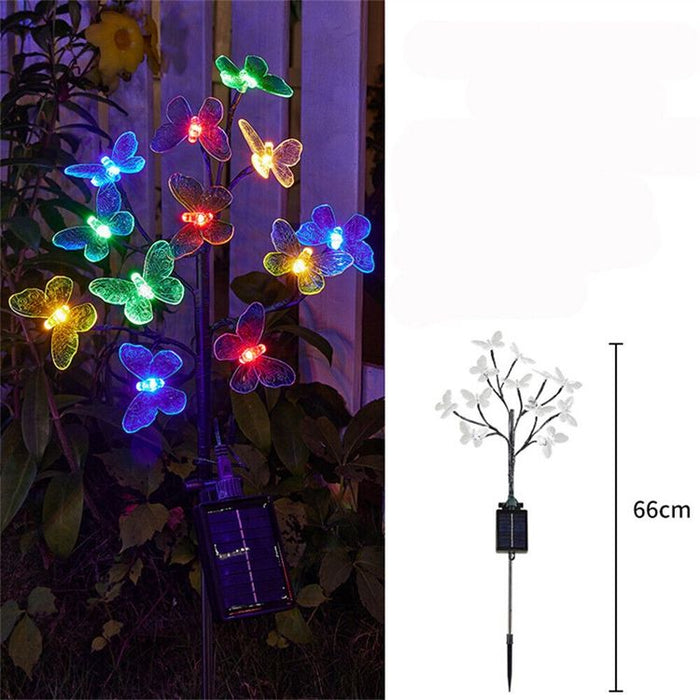 Solar Butterfly Garden Lights – Set of 4 Waterproof Outdoor Stake Lights with Multi-Color Changing LEDs for Pathway, Patio, and Yard Decor