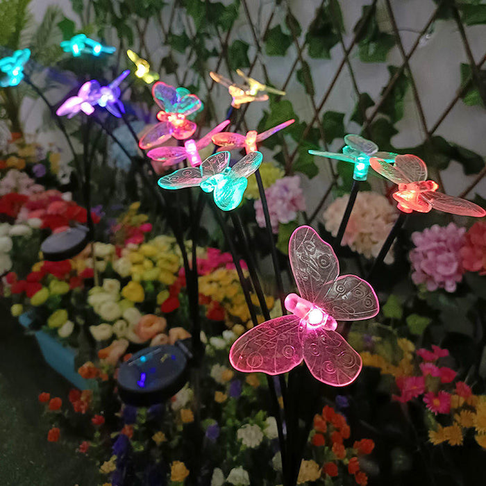 Solar Butterfly Garden Lights – Set of 4 Waterproof Outdoor Stake Lights with Multi-Color Changing LEDs for Pathway, Patio, and Yard Decor