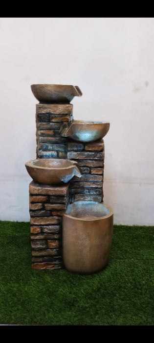 Wonderland Stone Pot Water Fountain Indoor/Outdoor Elegance