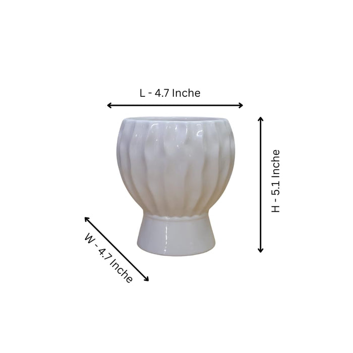 Modern Small Round Ceramic Flower Planter