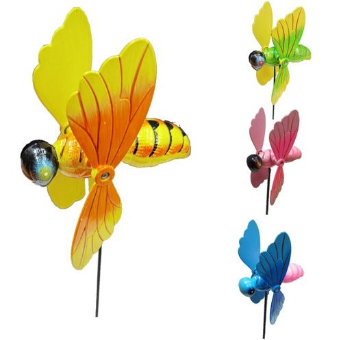 Insect Wind Spinner Garden Stakes – Set of 2 or Set of 4