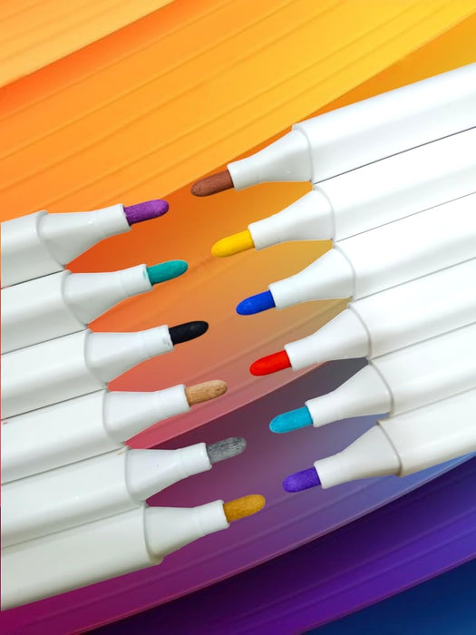 Wonderland 12-Color Acrylic Paint Marker Set - Fine Tip for Drawing, Canvas, Wood, Glass & More