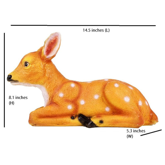 2-Piece  Deer Family Garden Statue Set – Sika Deer & Mother Baby Deer  Outdoor Resin Sculptures for Lawn, Patio, and Landscape Decor