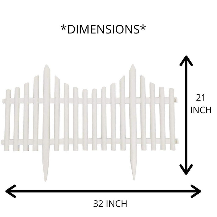 Fence (Folding GardenPack of 4) Picket Fence of PP/PVC for Decoration,