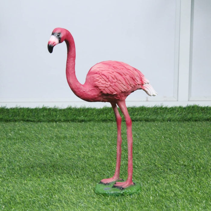 Elegant Crane and Pink Flamingo Garden Statue Set – Weather-Resistant Outdoor Resin Bird Sculptures for Lawn, Patio, and Landscape Decor