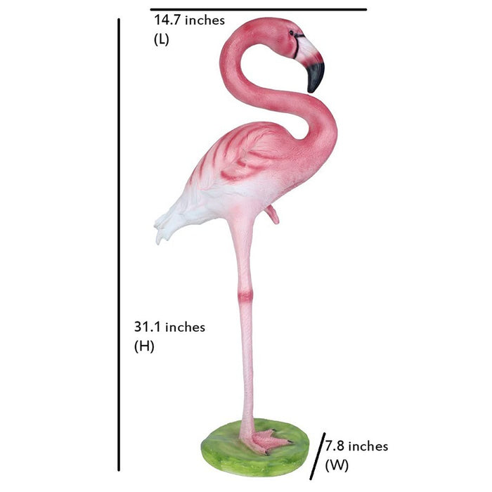 Set of 2 Pink Flamingo Garden Statues – Weather-Resistant Outdoor Resin Sculptures for Lawn, Patio, and Backyard Decor