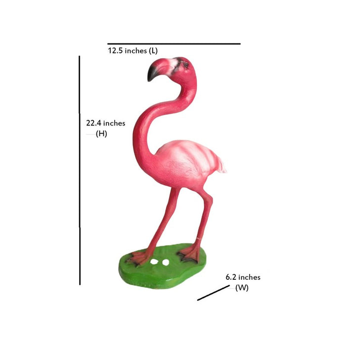 Set of 2 Pink Flamingo Garden Statues – Weather-Resistant Outdoor Resin Sculptures for Lawn, Patio, and Backyard Decor