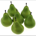  Set of 6 Realistic Artificial Green Pears – Lifelike Faux Fruit for Home Deco