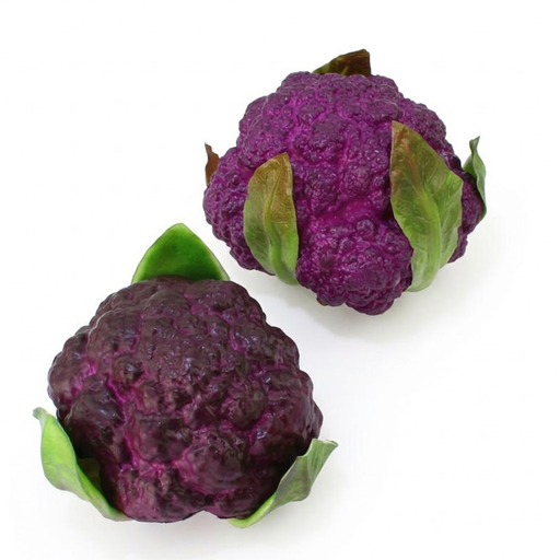 2-Piece Artificial Purple Cauliflower Set