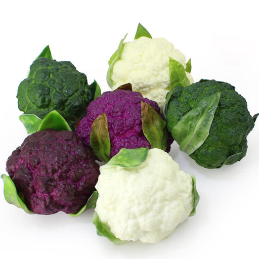 Set of 6 Artificial Assorted Cauliflower Models