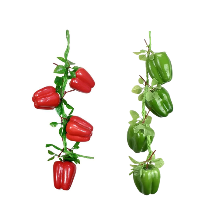  Pack of 2 Artificial Bell Pepper/Capsicum Hanging Strings 