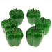  6-Piece Realistic Artificial Green Bell Peppers/ Capsicum