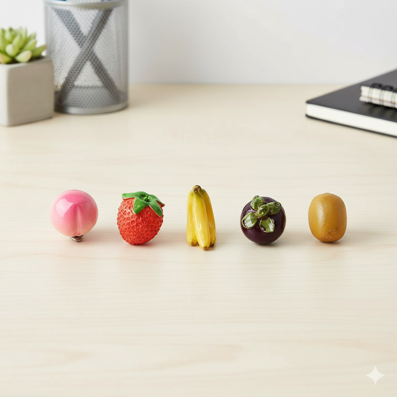 Wonderland Fruit miniature  Set for dollhouse |Fake Mini Fruits and Vegetables Resin Fruit Model | Realistic Fruit Kitchen Food Simulation Vegetable for DIY Crafts Mini House Decoration