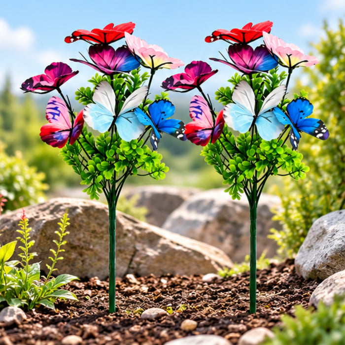 Butterfly & Flower Garden Sticks – Set of 2 or Set of 4