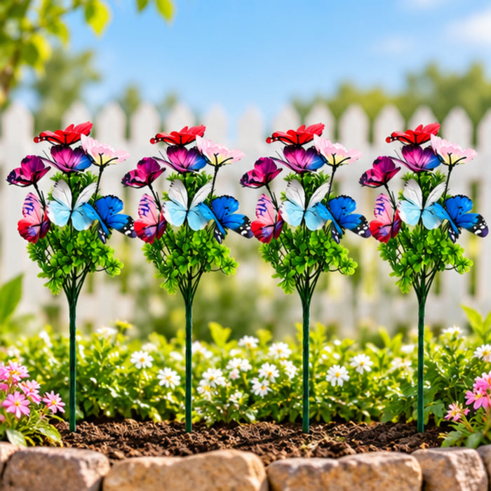 Butterfly & Flower Garden Sticks – Set of 2 or Set of 4