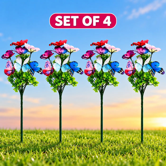 Butterfly & Flower Garden Sticks – Set of 2 or Set of 4