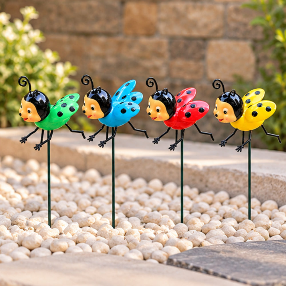 Ladybug Garden Stakes – Set of 2 or Set of 4