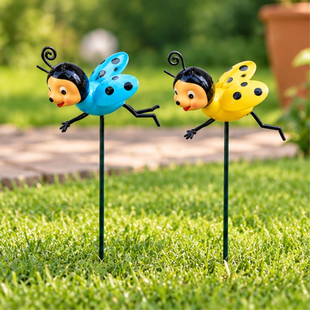 Ladybug Garden Stakes – Set of 2 or Set of 4