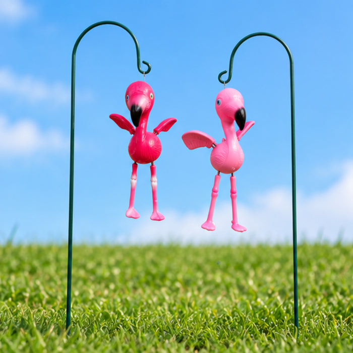 Pink Flamingo Hanging Garden Ornaments – Set of 2 or Set of 4