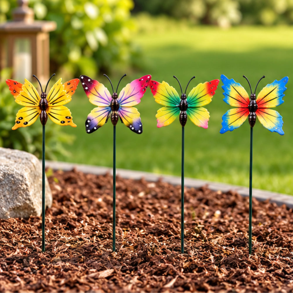 Colorful Butterfly Garden Stakes – Set of 2 or Set of 4