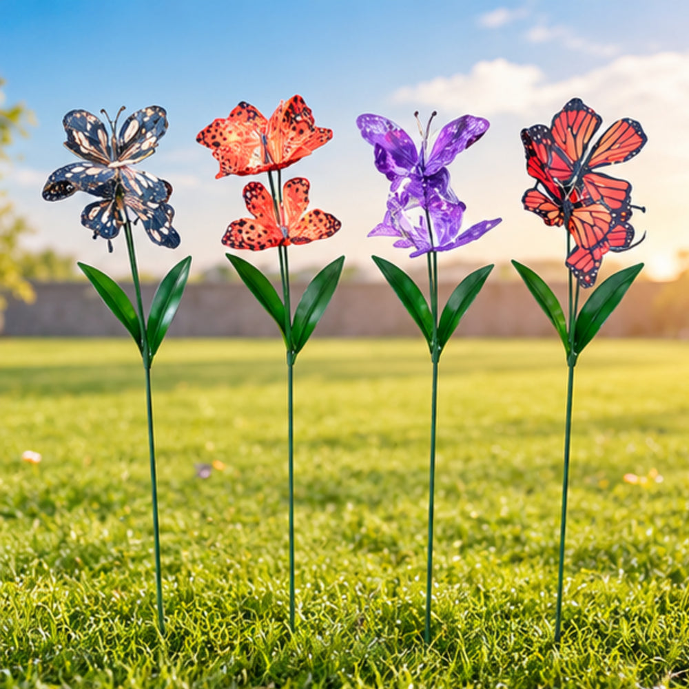 Assorted Color Butterfly Garden Sticks – Set of 2 or Set of 4