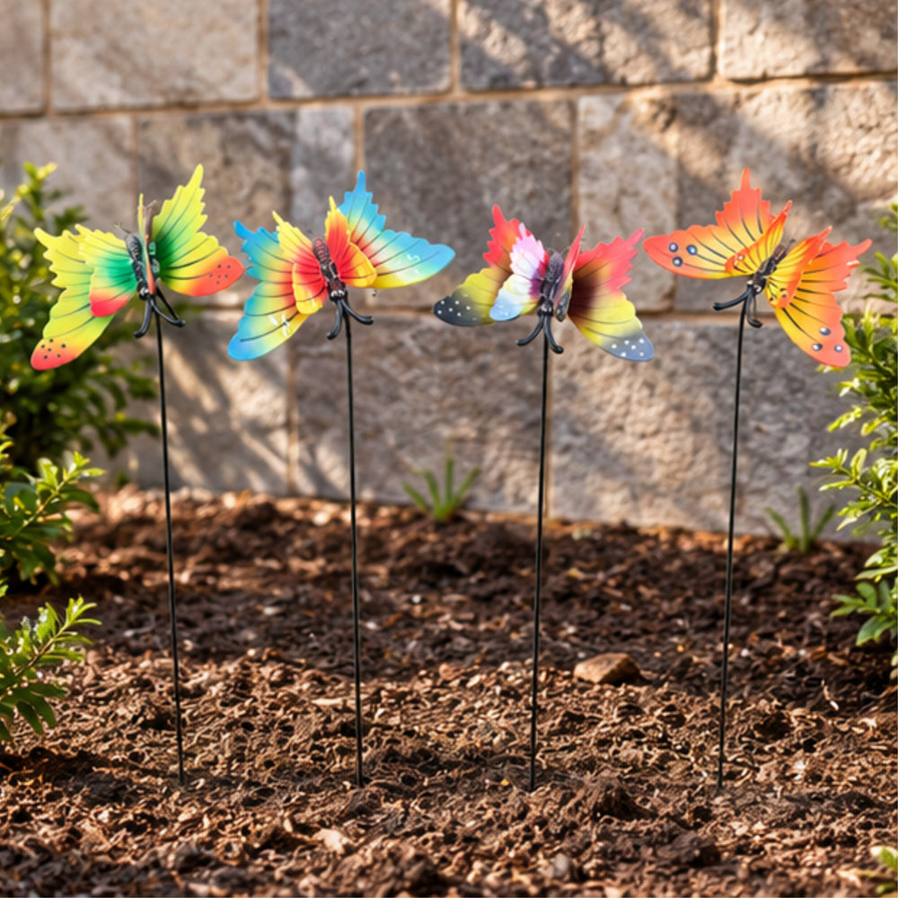 Colorful Butterfly Garden Stakes – Set of 2 or Set of 4