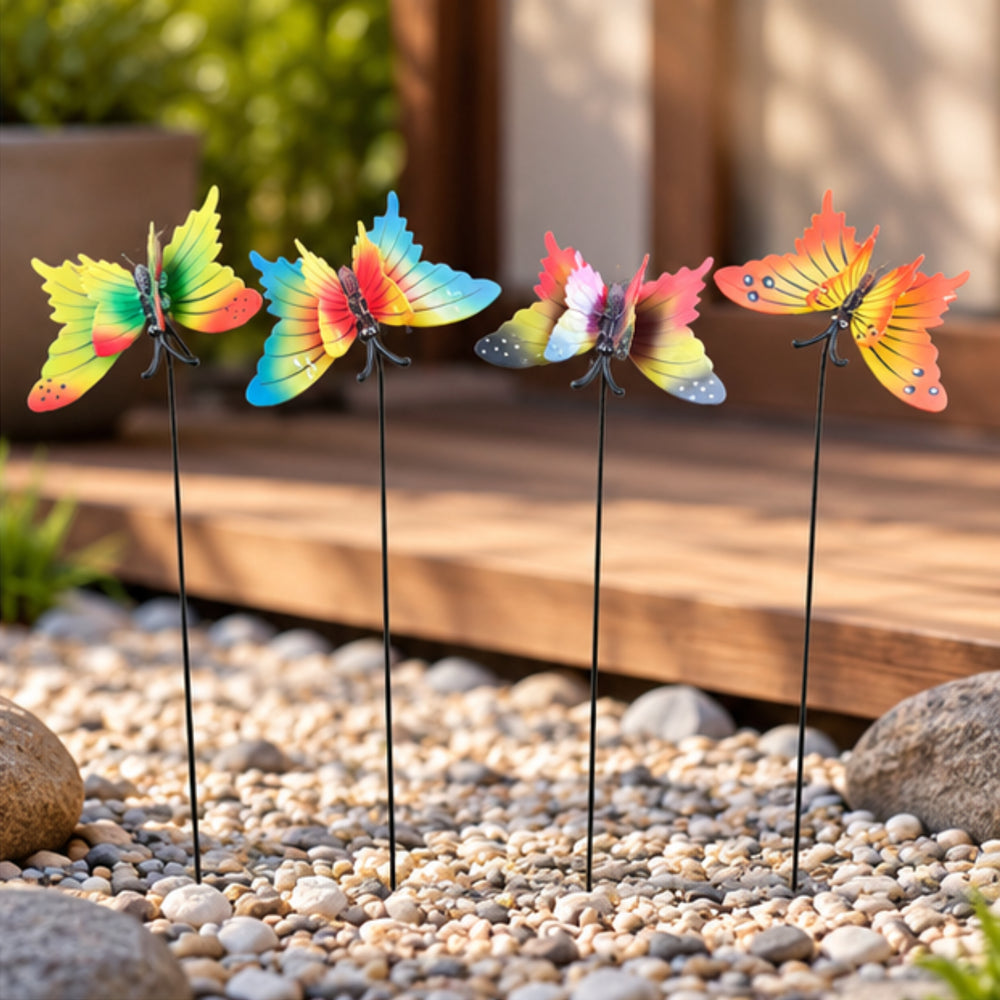 Colorful Butterfly Garden Stakes – Set of 2 or Set of 4