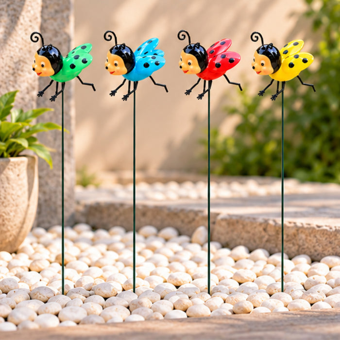 Ladybug Garden Stakes – Set of 2 or Set of 4