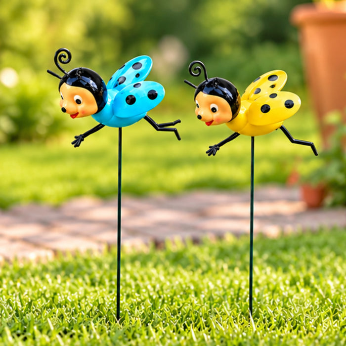 Ladybug Garden Stakes – Set of 2 or Set of 4