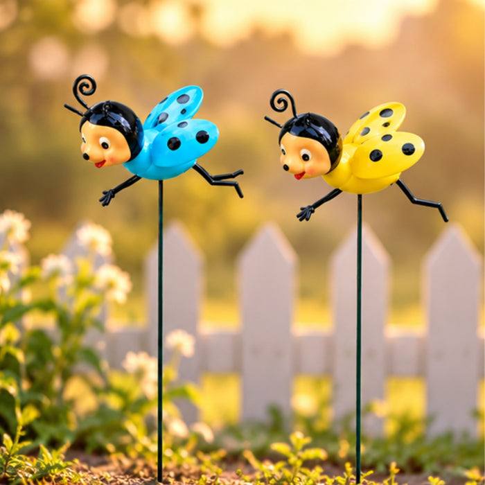 Ladybug Garden Stakes – Set of 2 or Set of 4