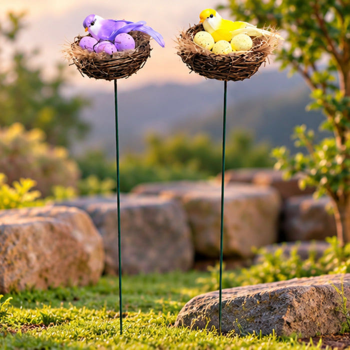 Bird Nest Garden Stakes – Set of 2, 4 or 5