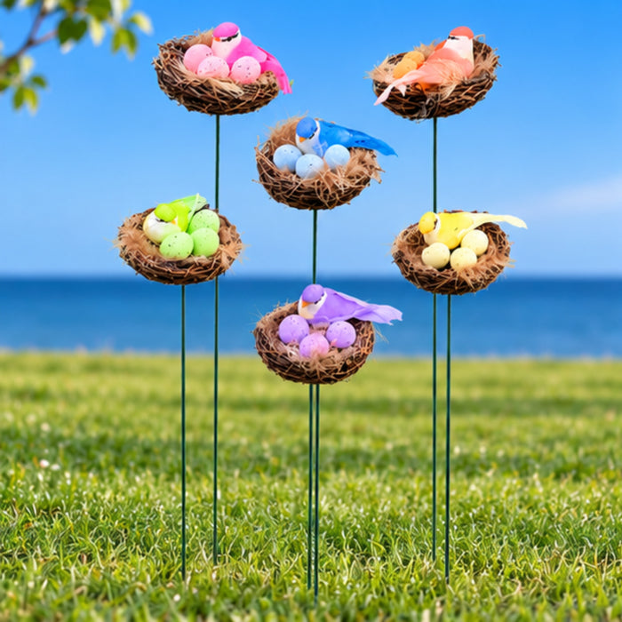 Bird Nest Garden Stakes – Set of 2, 4 or 5