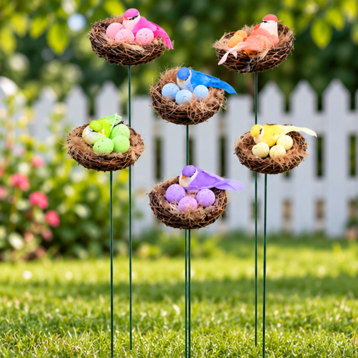 Bird Nest Garden Stakes – Set of 2, 4 or 5