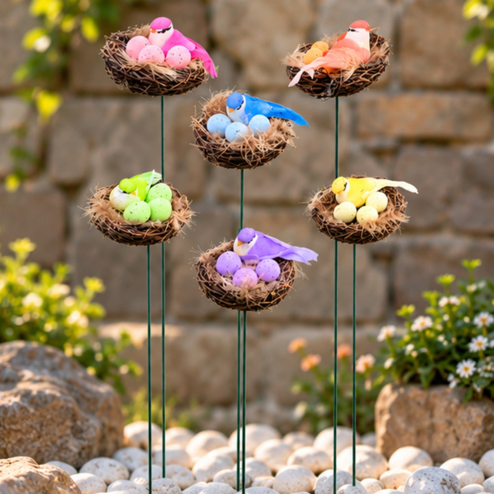 Bird Nest Garden Stakes – Set of 2, 4 or 5