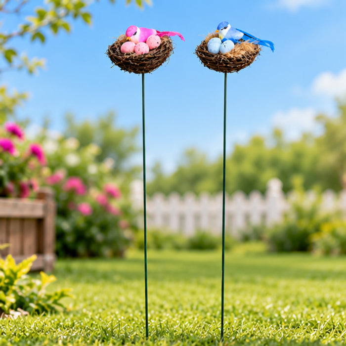Bird Nest Garden Stakes – Set of 2, 4 or 5