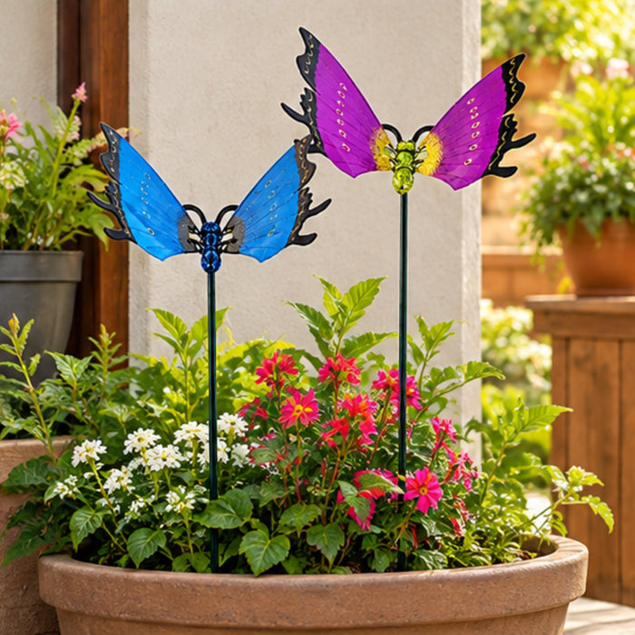 Big Butterfly Garden Stakes – Set of 2 or Set of 4