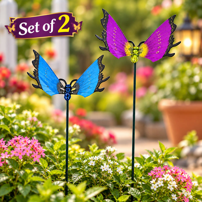 Big Butterfly Garden Stakes – Set of 2 or Set of 4