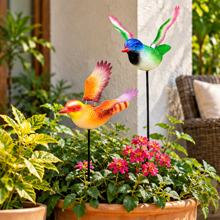 Wing-Flapping Bird Garden Stakes – Set of 2 or Set of 4