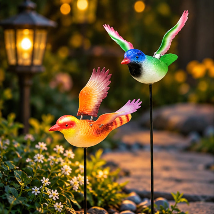 Wing-Flapping Bird Garden Stakes – Set of 2 or Set of 4