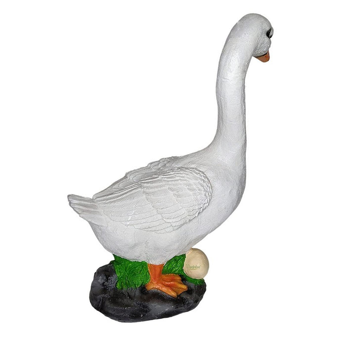 Pack of 2 Goose and Duck Garden Statue Set – Hand-Painted Weather-Resistant Resin Birds for Rock Gardens and Outdoor Landscapes