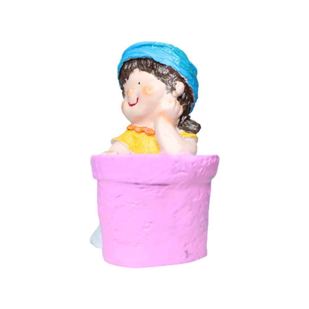 Girl Shape Pot(10 inch) for Outdoor and Indoor Decor (Pink)