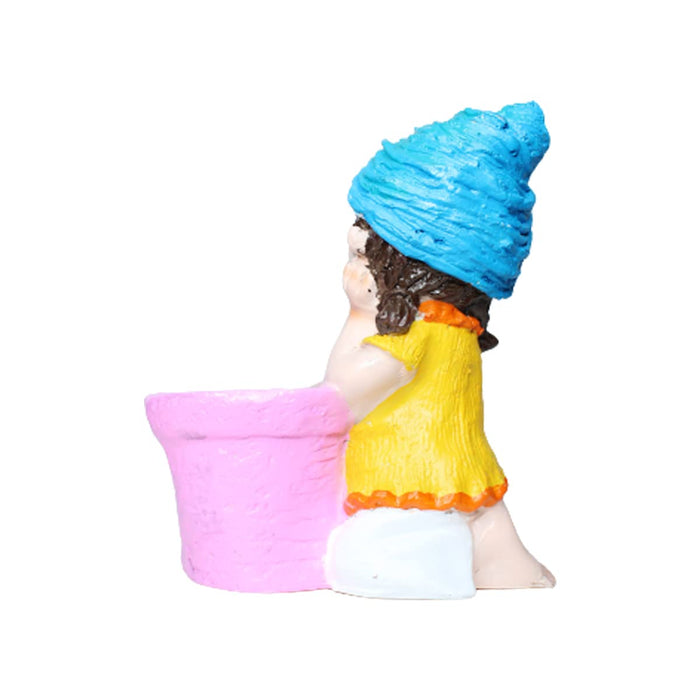 Girl Shape Pot(10 inch) for Outdoor and Indoor Decor (Pink)