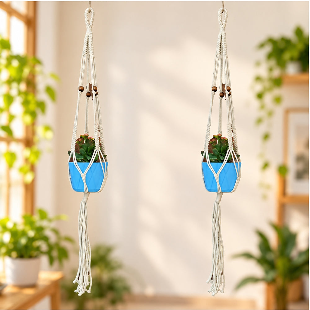 ( Pack of 2 Macrame Plant Hangers