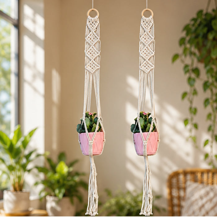 ( Pack of 2 Macrame Plant Hangers